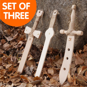 Wooden Swords Outdoor Play Set